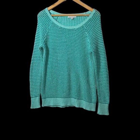 American Eagle Sweater chunky knit scoop neck sweater size Med - Picture 3 of 5